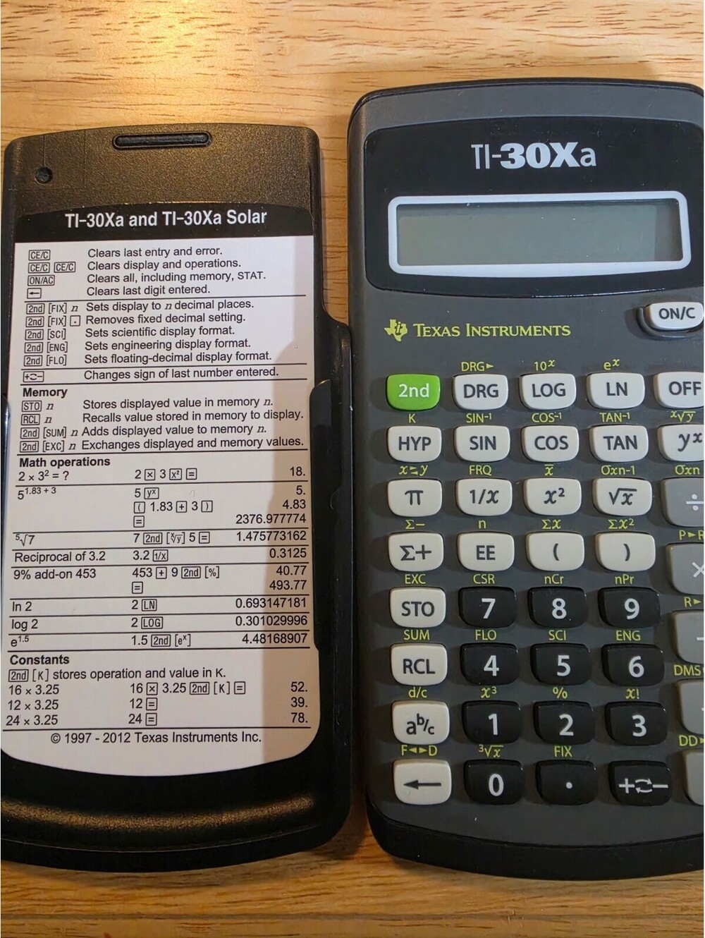 Texas Instruments TI-30Xa Calculator